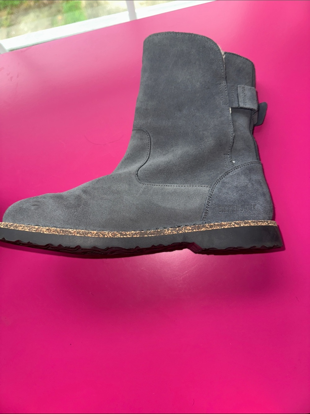 Birkenstock Dark Grey Suede Shearling-Lined Winter Boots - Picture 10 of 15